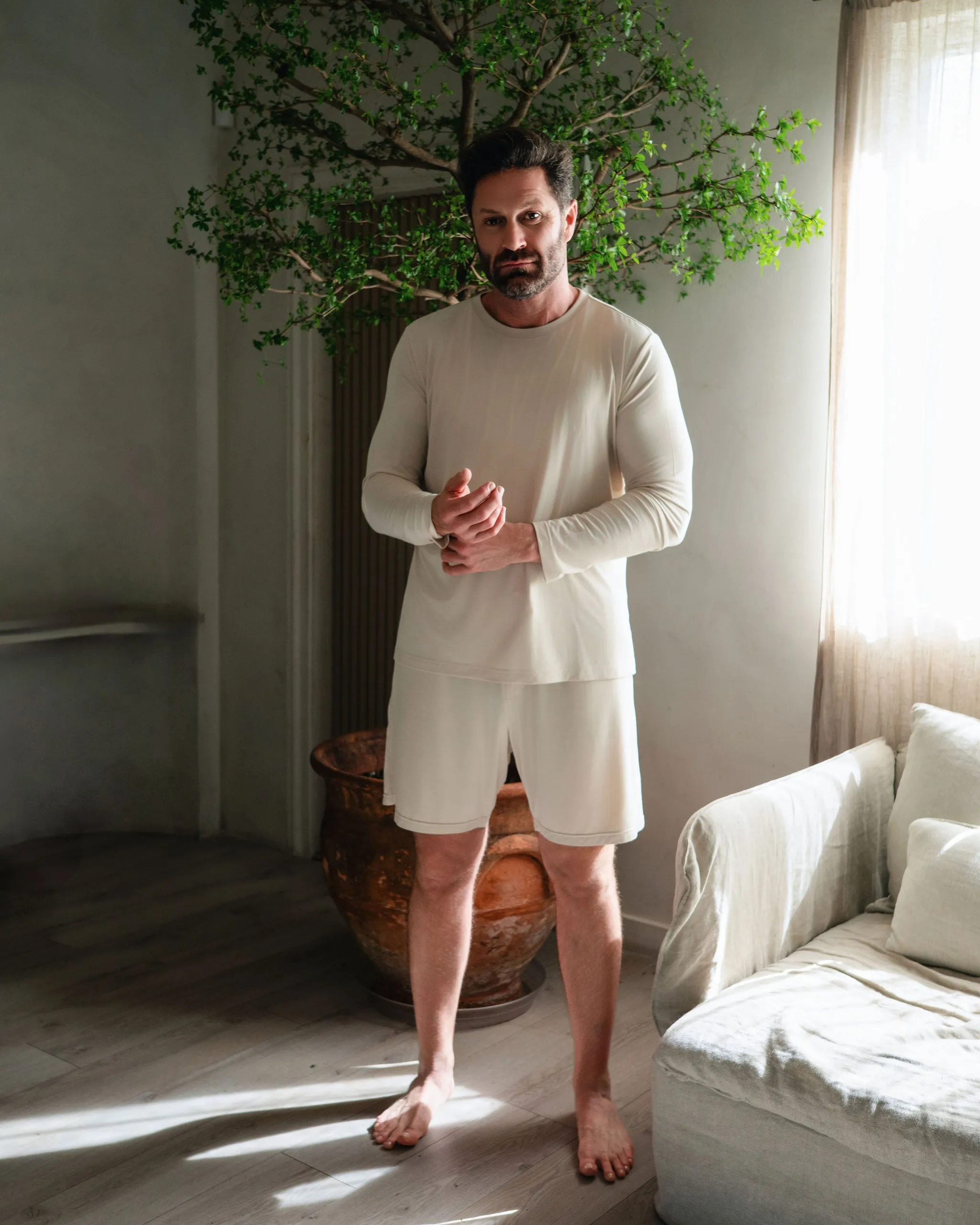 Bamboo Long-Sleeve Tee   Short Set