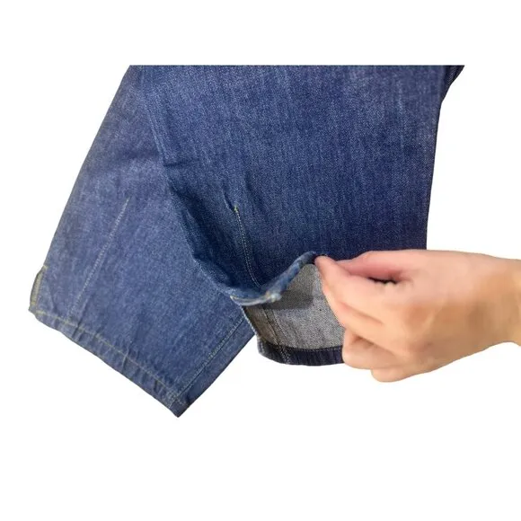 Banana Republic Button Fly Jeans Womens 27 Blue Barrel High Rise Relaxed Taper
