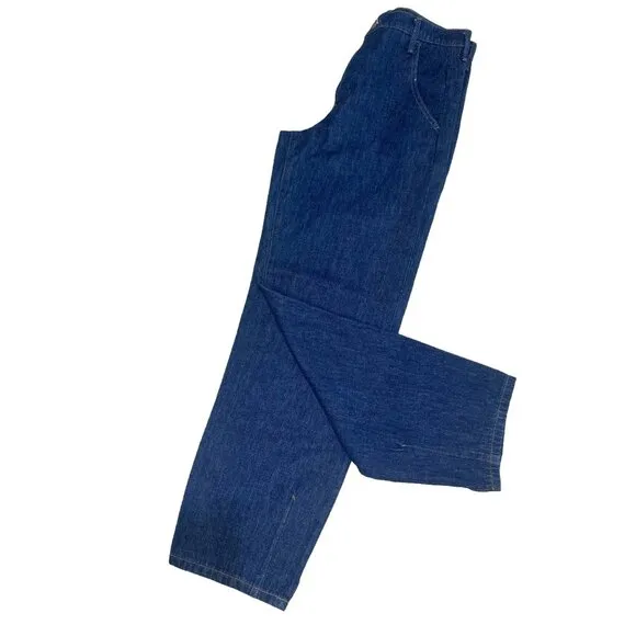 Banana Republic Button Fly Jeans Womens 27 Blue Barrel High Rise Relaxed Taper