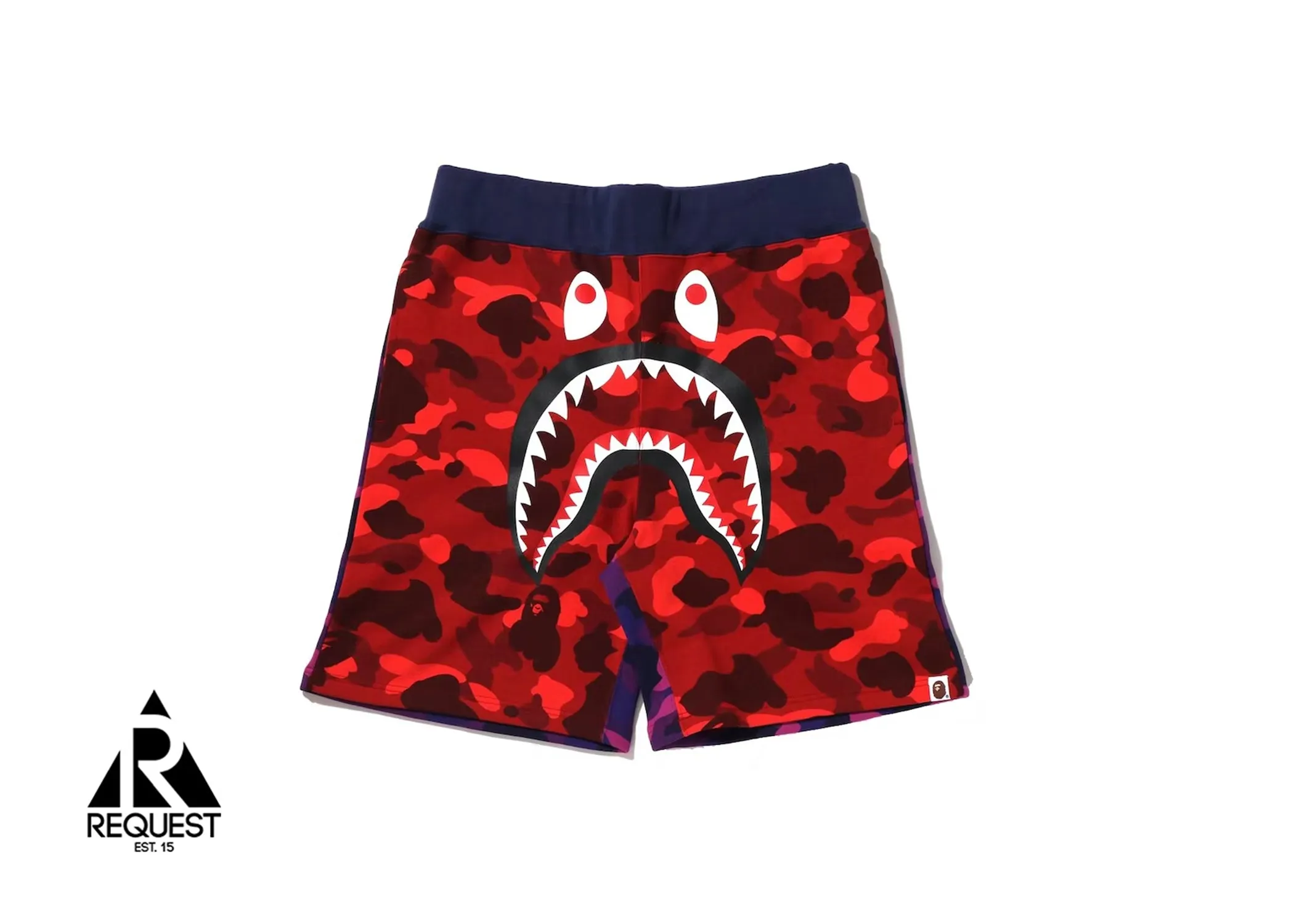 BAPE Crazy Camo Shark Shorts "Red"