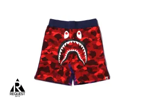 BAPE Crazy Camo Shark Shorts "Red"