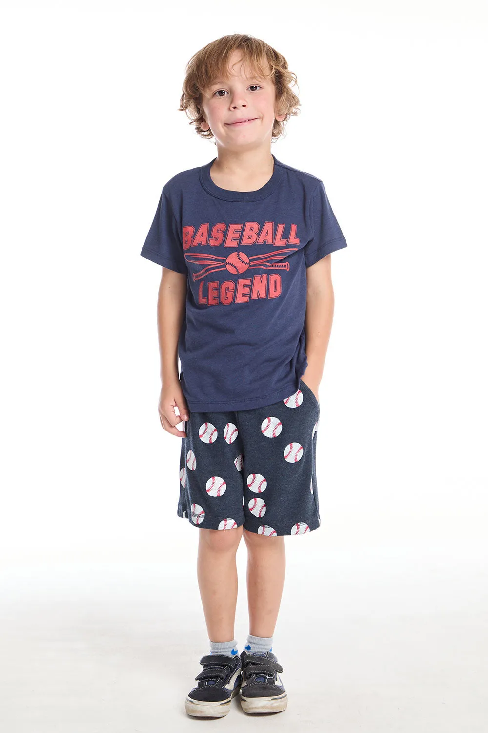 Baseball Player Boys Shorts