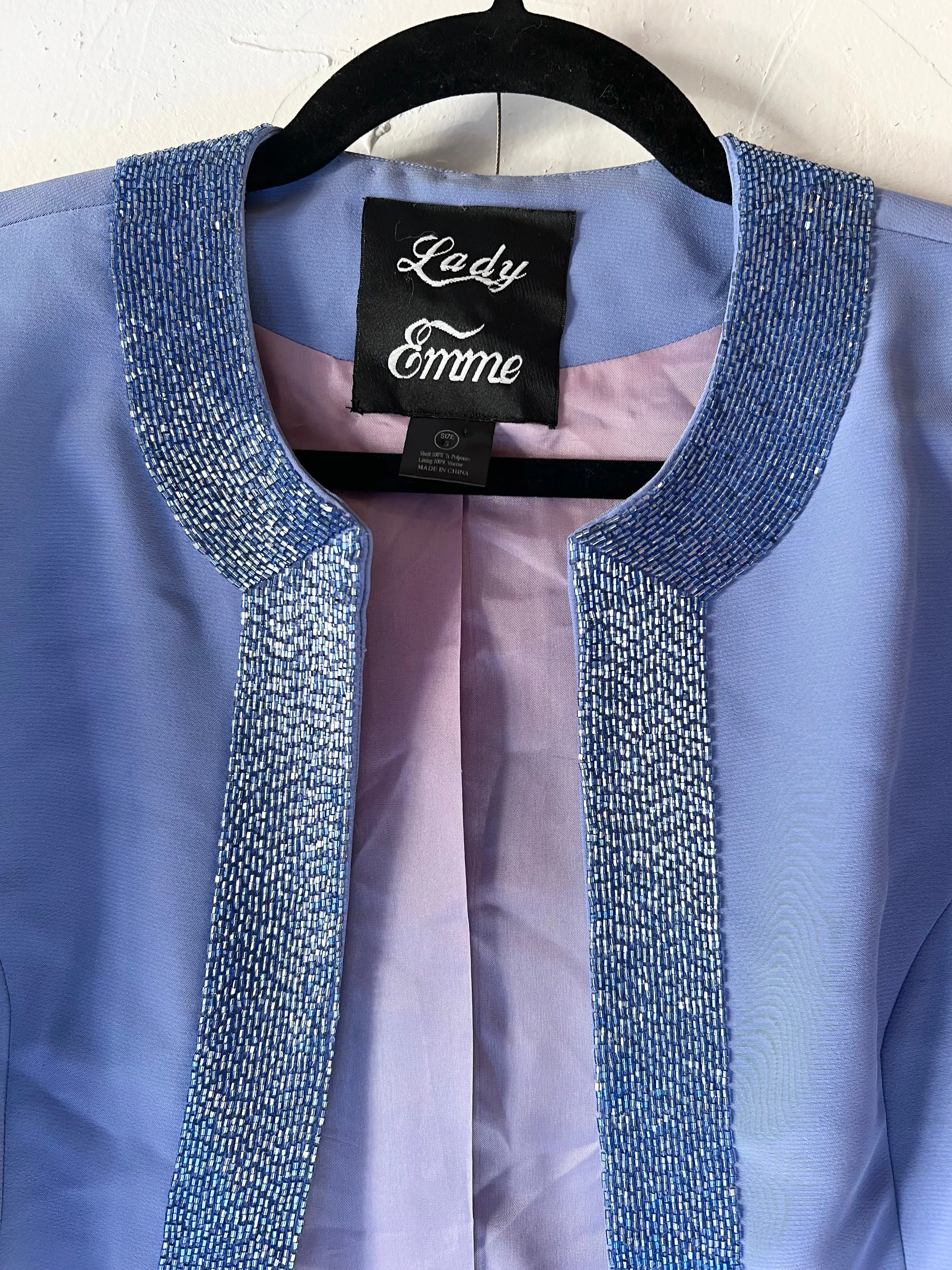 Beaded Periwinkle Jacket