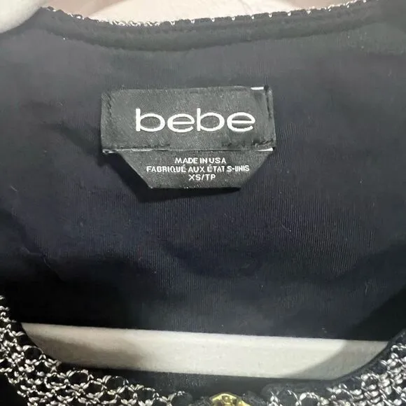 BEBE cropped tweed jacket