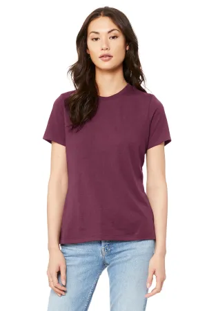 BELLA CANVAS  Women's Relaxed Jersey Short Sleeve Tee. BC6400 Maroon