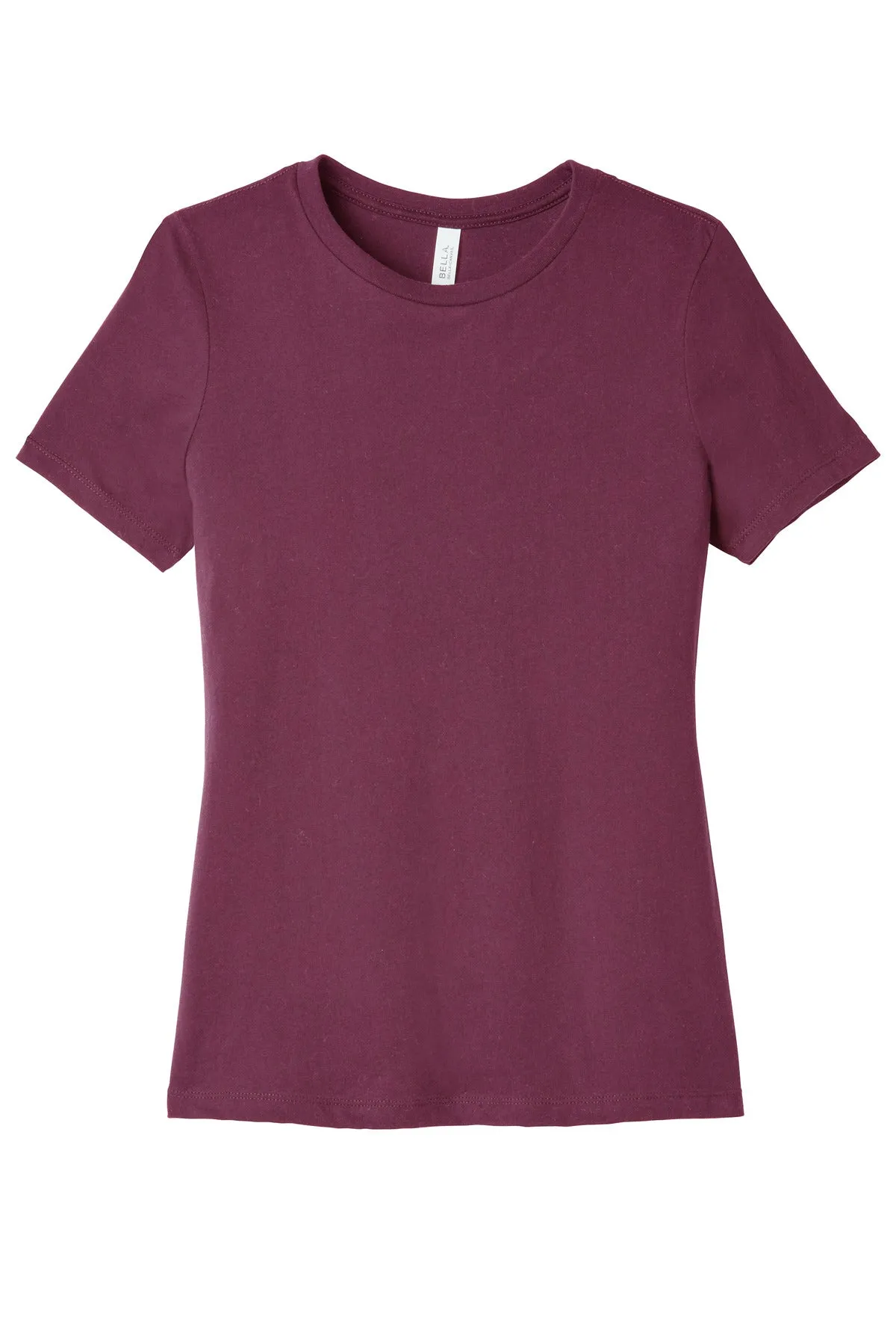 BELLA CANVAS  Women's Relaxed Jersey Short Sleeve Tee. BC6400 Maroon