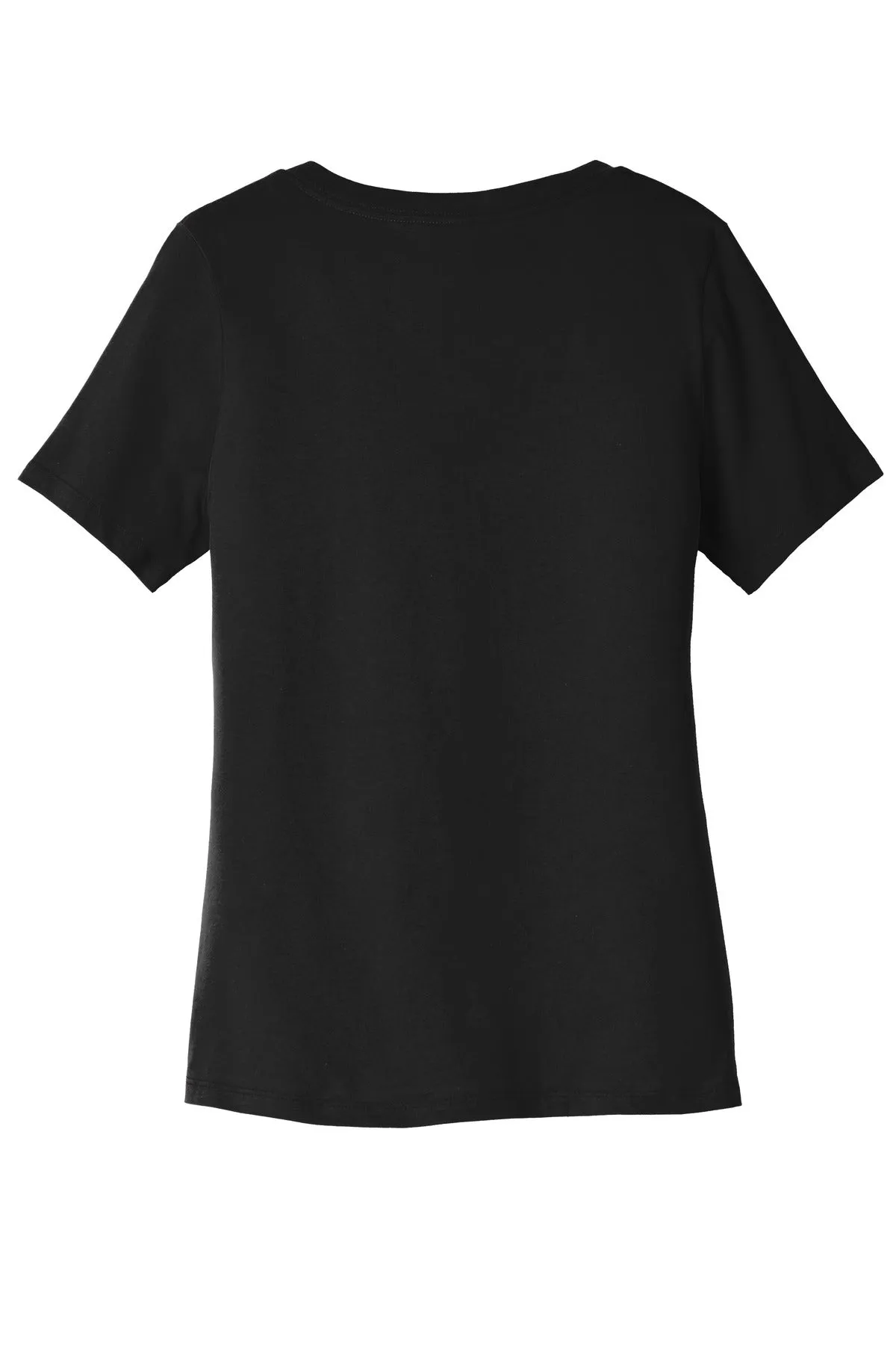 BELLA CANVAS  Women's Relaxed Jersey Short Sleeve V-Neck Tee. BC6405 Black