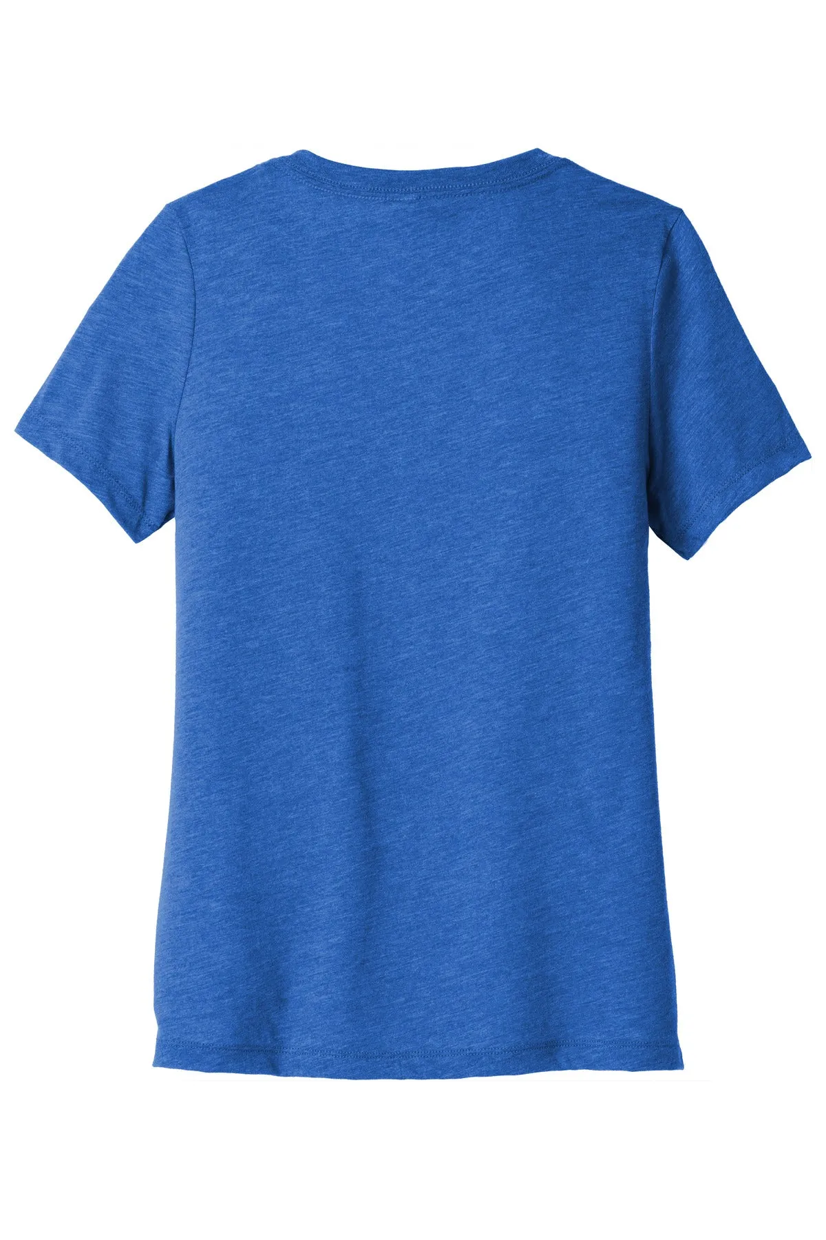 BELLA CANVAS Women's Relaxed Triblend V-Neck Tee BC6415 True Royal Triblend