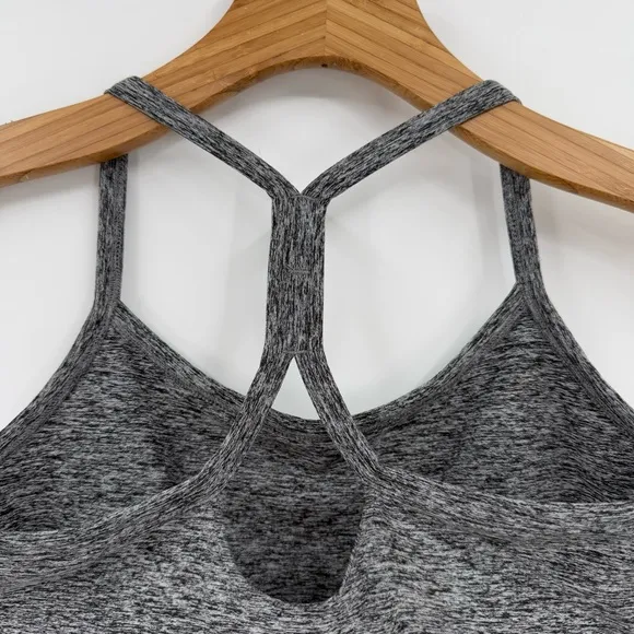 Beyond Yoga Spacedye Slim Racerback Cropped Tank in Black White Spacedye Size S