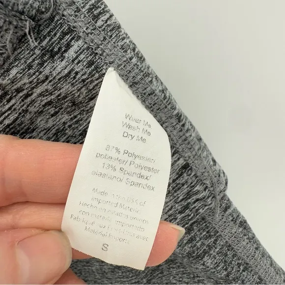 Beyond Yoga Spacedye Slim Racerback Cropped Tank in Black White Spacedye Size S