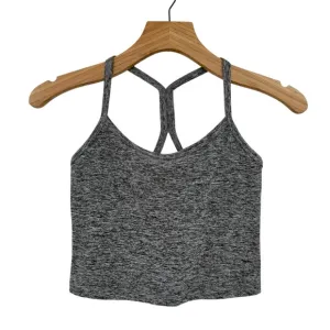 Beyond Yoga Spacedye Slim Racerback Cropped Tank in Black White Spacedye Size S