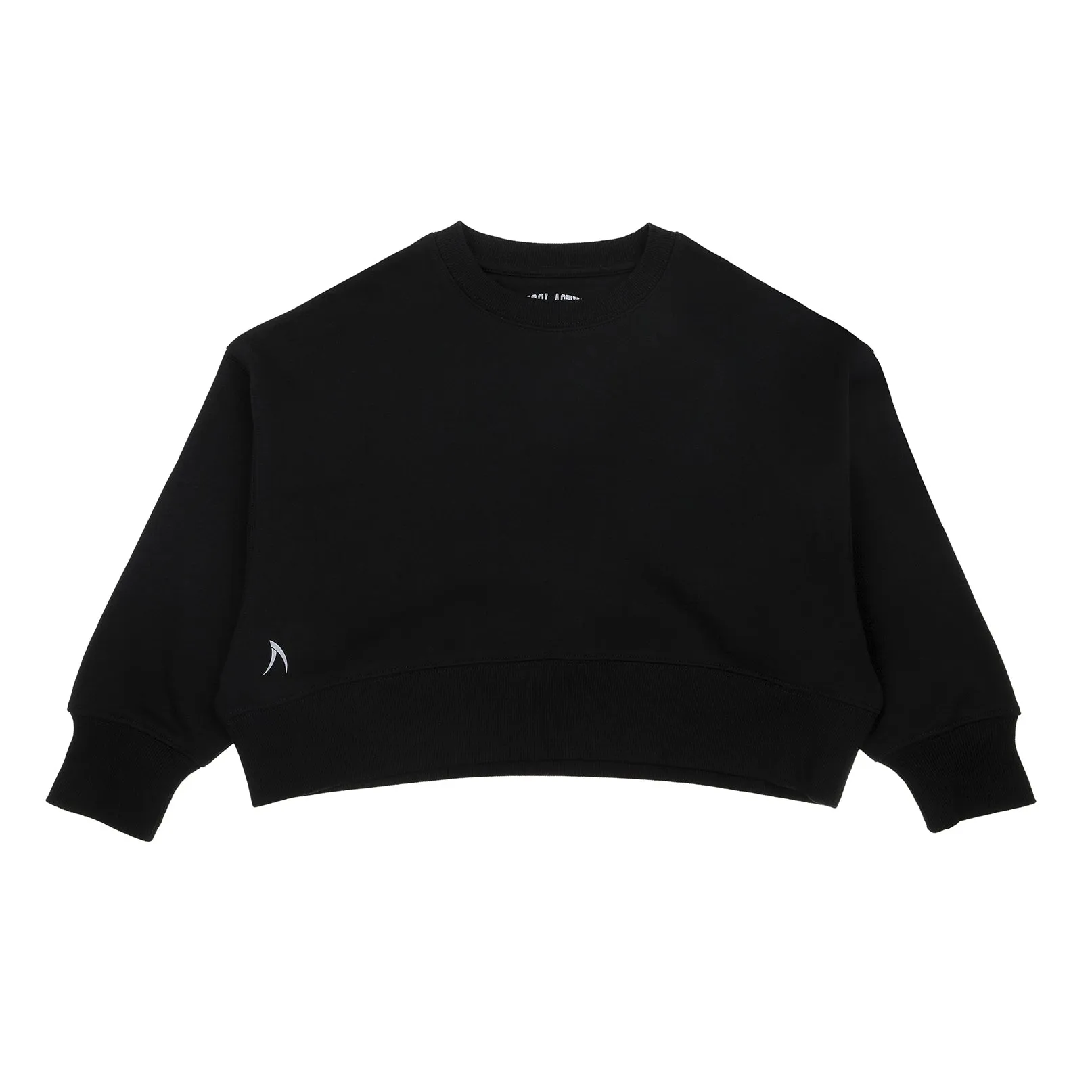 Black Cropped Crew Neck Jumper