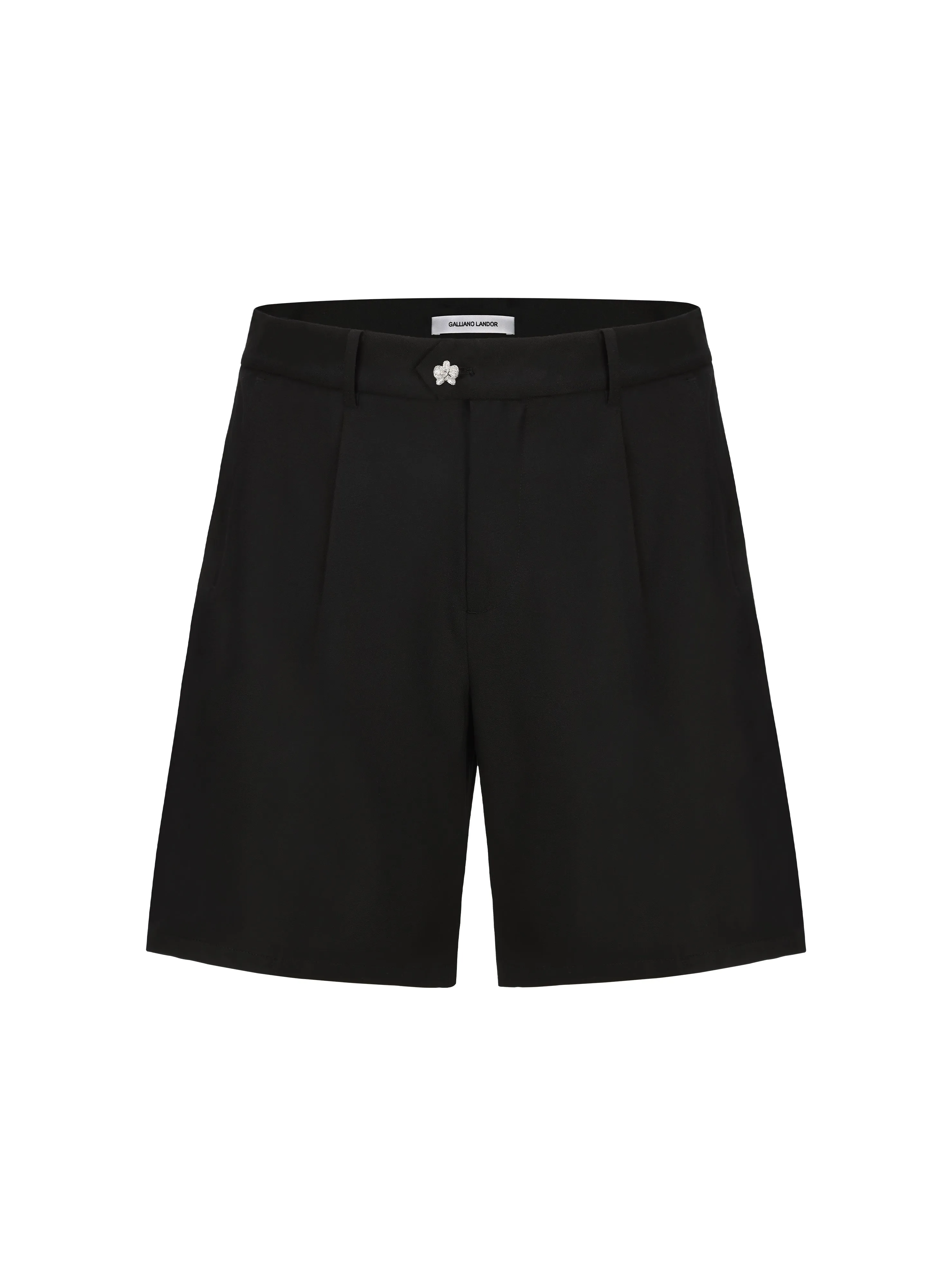 Black Jewel Button Shorts