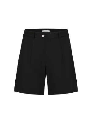 Black Jewel Button Shorts
