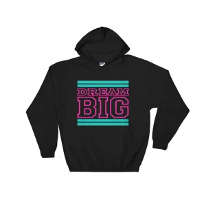 Black Teal and Pink Hooded Sweatshirt