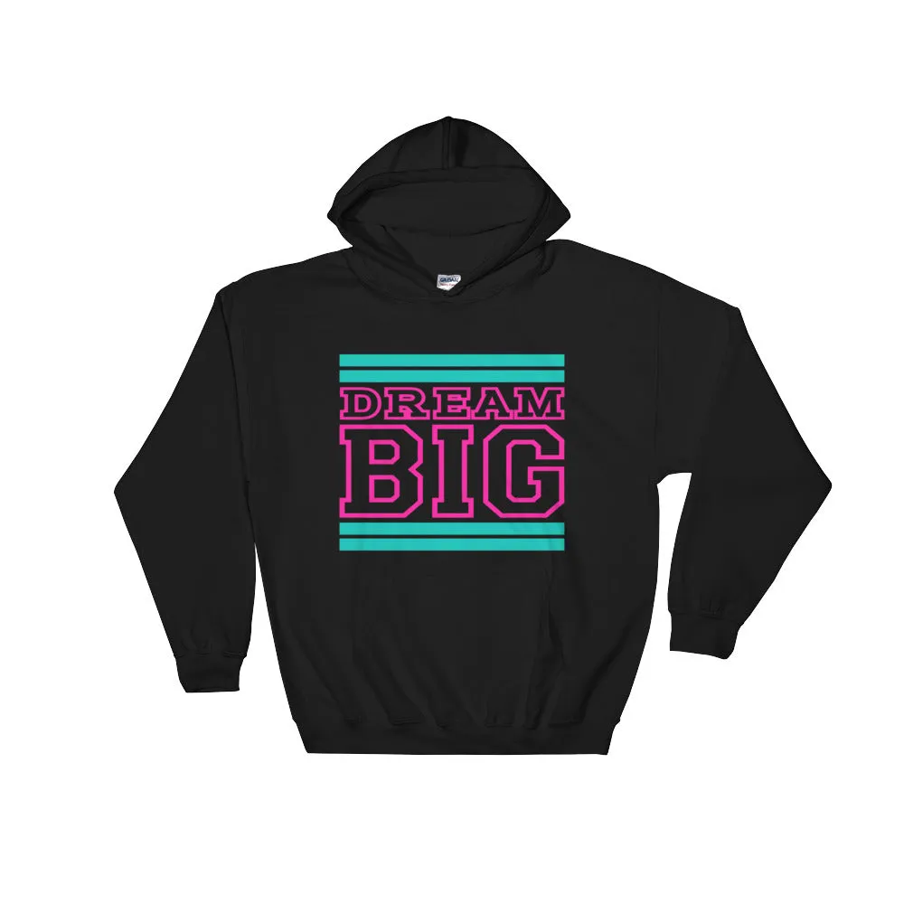 Black Teal and Pink Hooded Sweatshirt