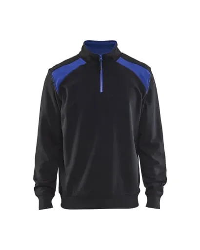 Blaklader Workwear Uniform Half-Zip 2-Tone Cotton Sweatshirt Profile 3353 - Industry Collection Essential