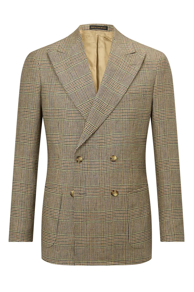 Blue & Brown Prince of Wales Double Breasted Jacket