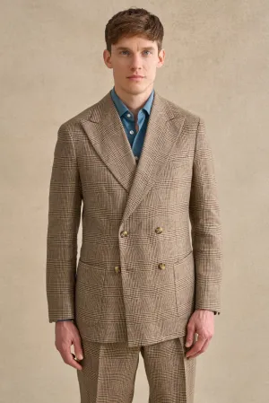 Blue & Brown Prince of Wales Double Breasted Jacket