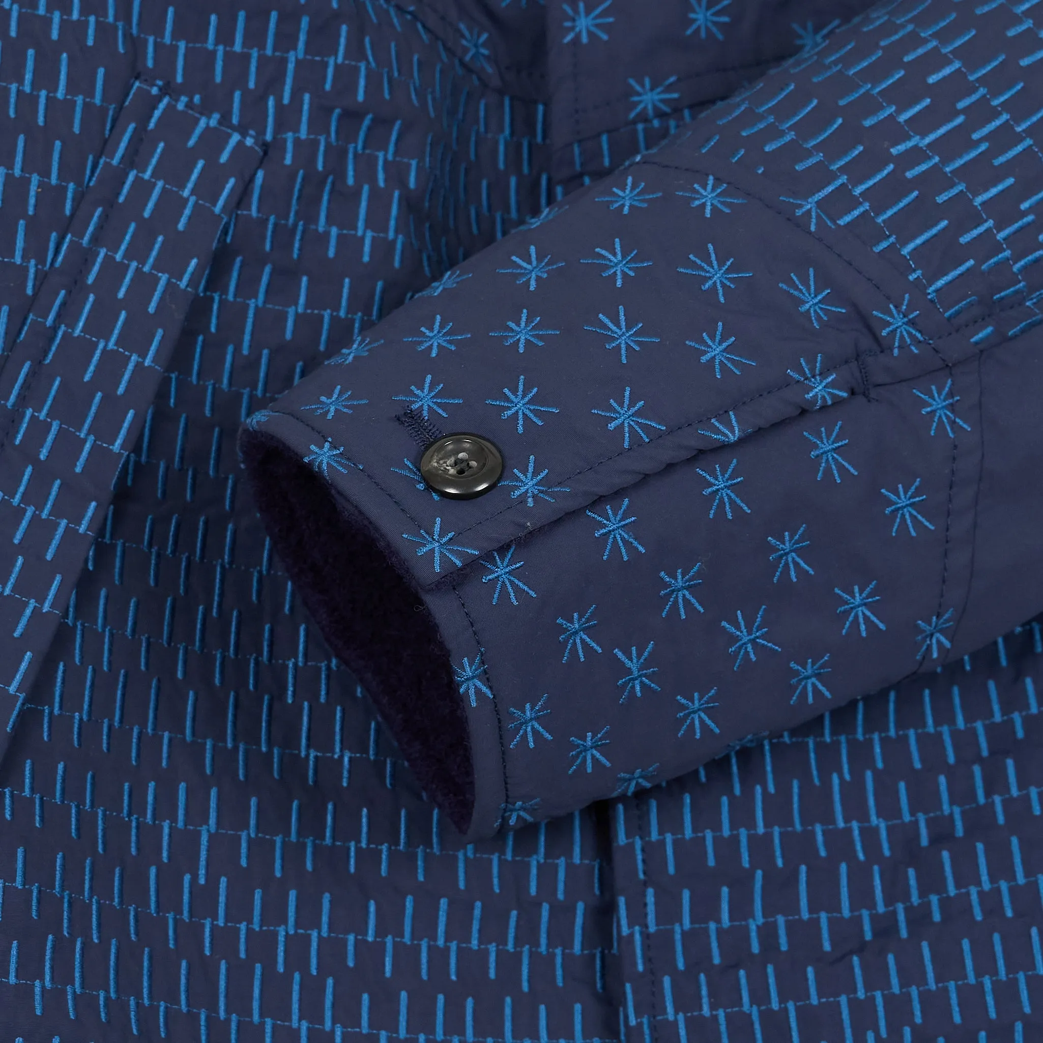 Blue Blue Japan Ladies Boa Lining Jacket With Embroideries