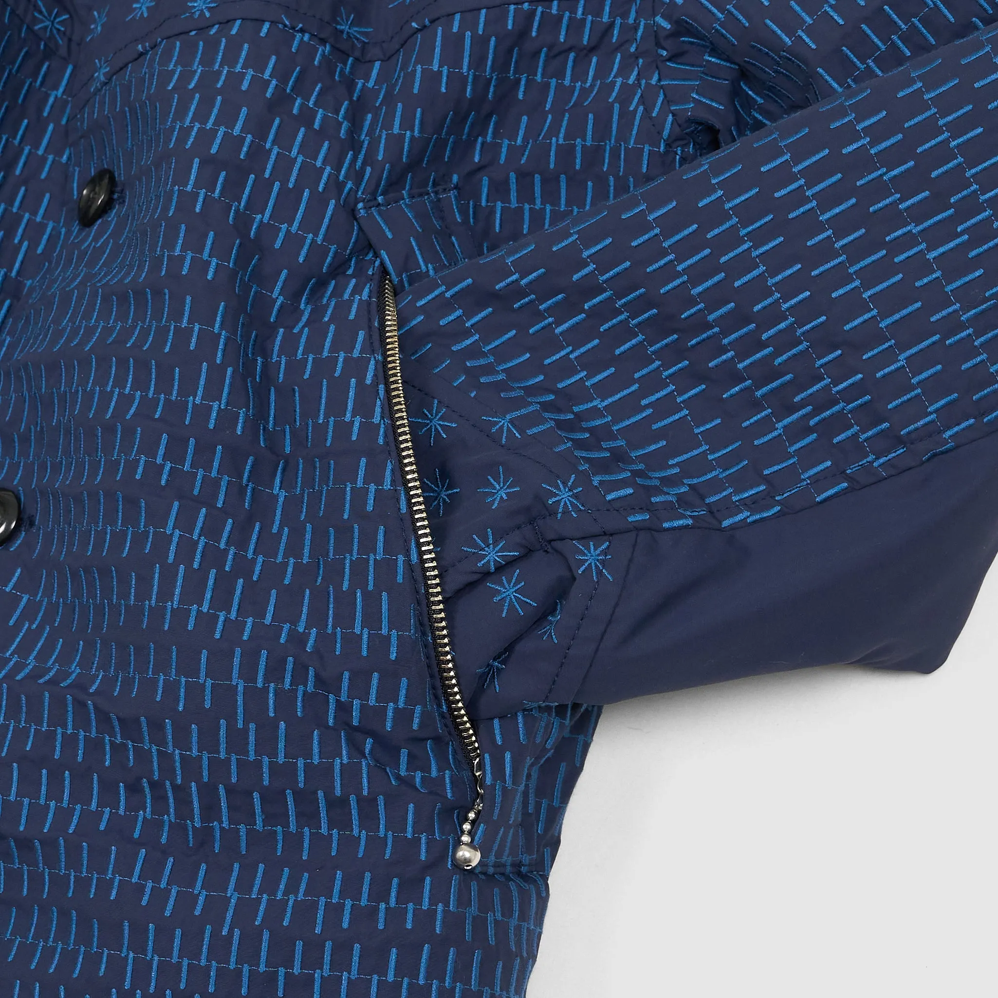 Blue Blue Japan Ladies Boa Lining Jacket With Embroideries