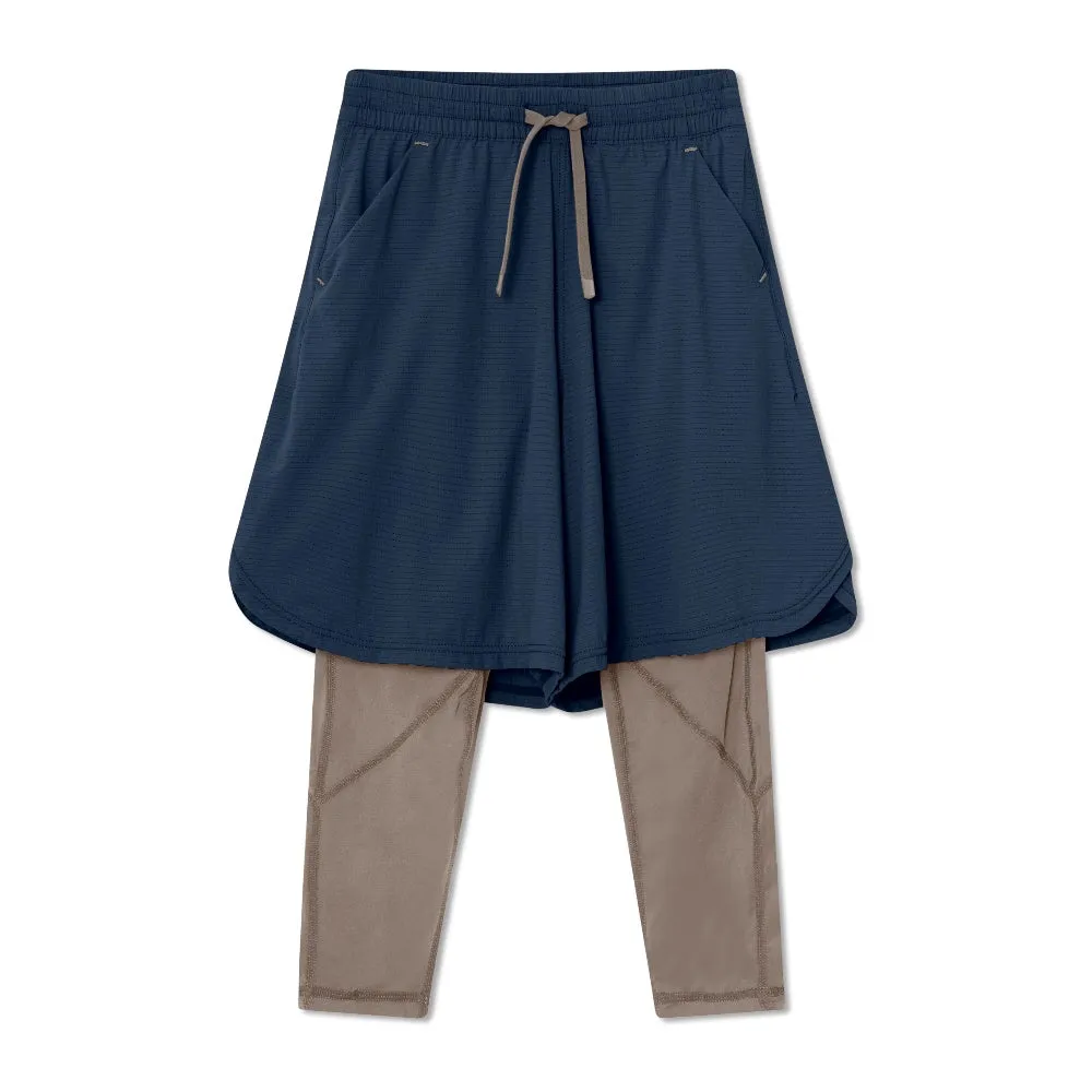 Blue Printed Logo Sport Shorts