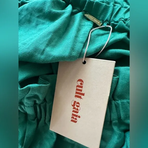 BNWT Cult Gaia Linen Campbell Shorts in Pool, Size XS