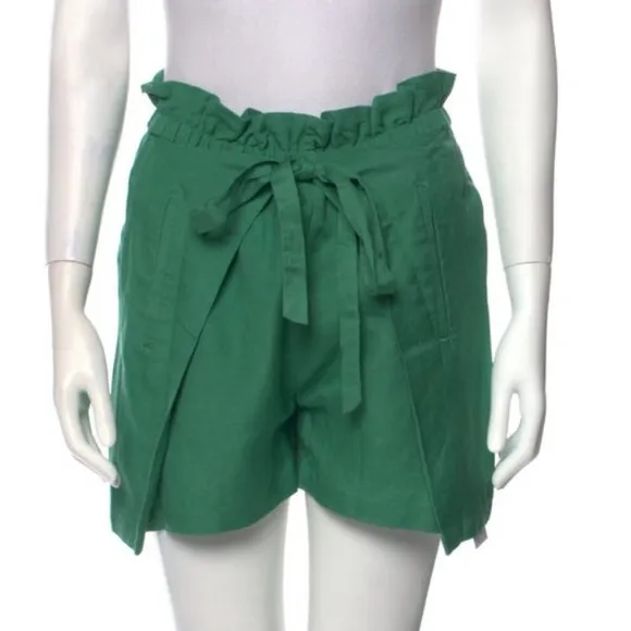 BNWT Cult Gaia Linen Campbell Shorts in Pool, Size XS