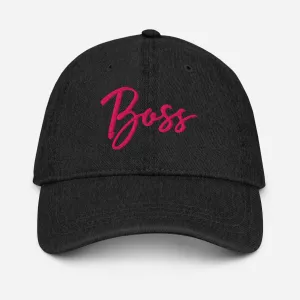 Boss Denim Hat Black-Pink