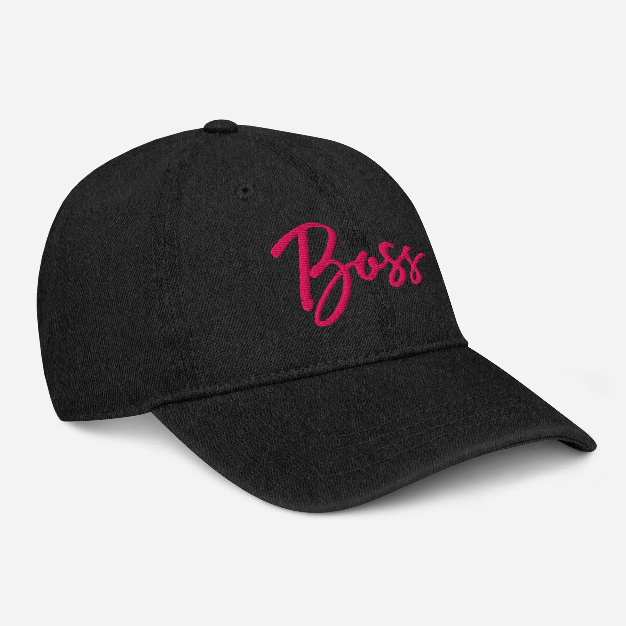 Boss Denim Hat Black-Pink