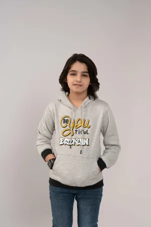 Boys Hoodies Printing Grey