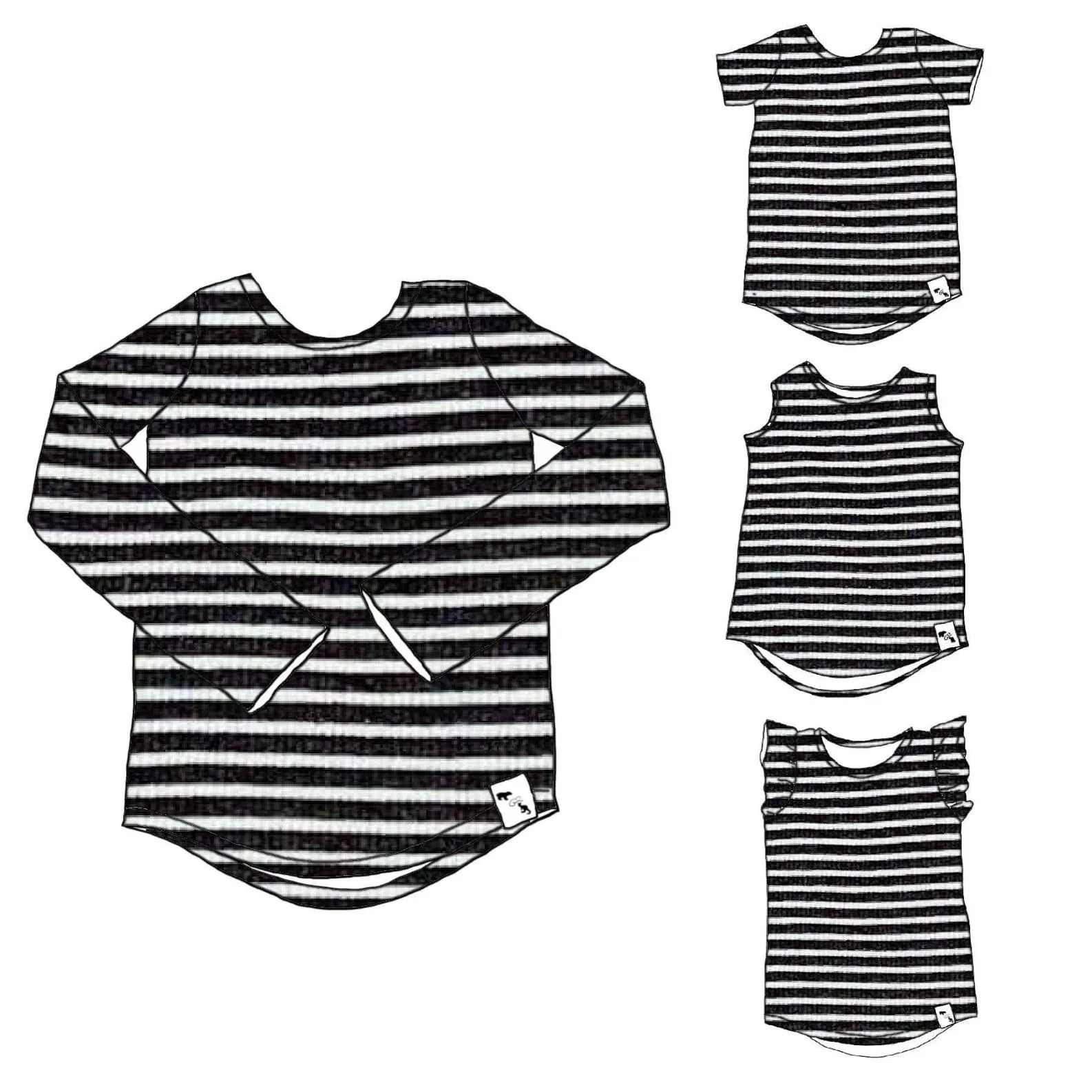 BR Basic Stripes RIB KNIT - Lil Essential Tee/Tank