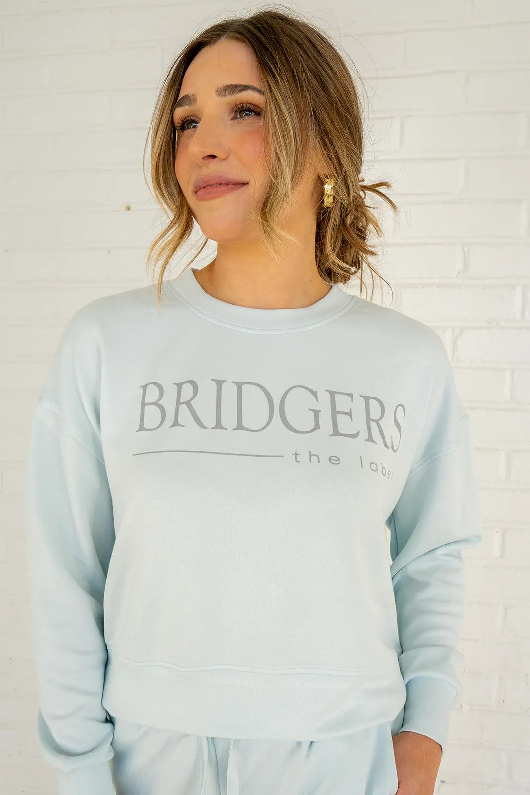 Bridgers Cropped Scuba Sweatshirt - Blue