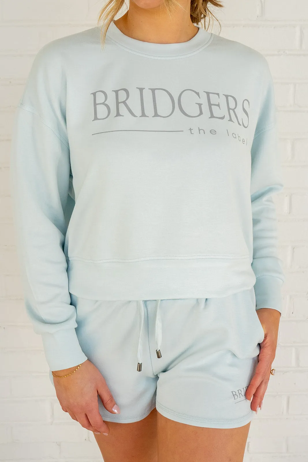 Bridgers Cropped Scuba Sweatshirt - Blue