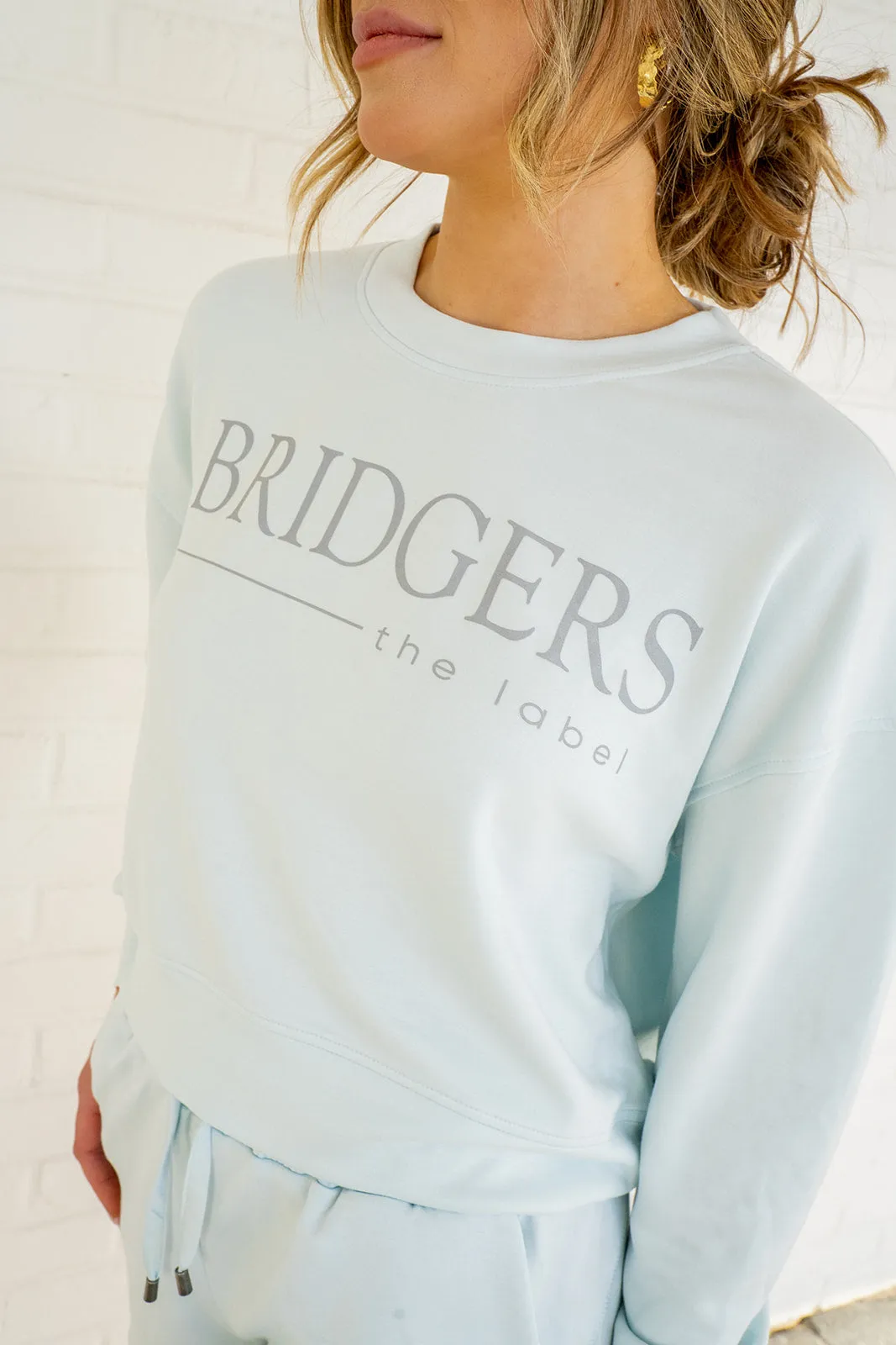 Bridgers Cropped Scuba Sweatshirt - Blue