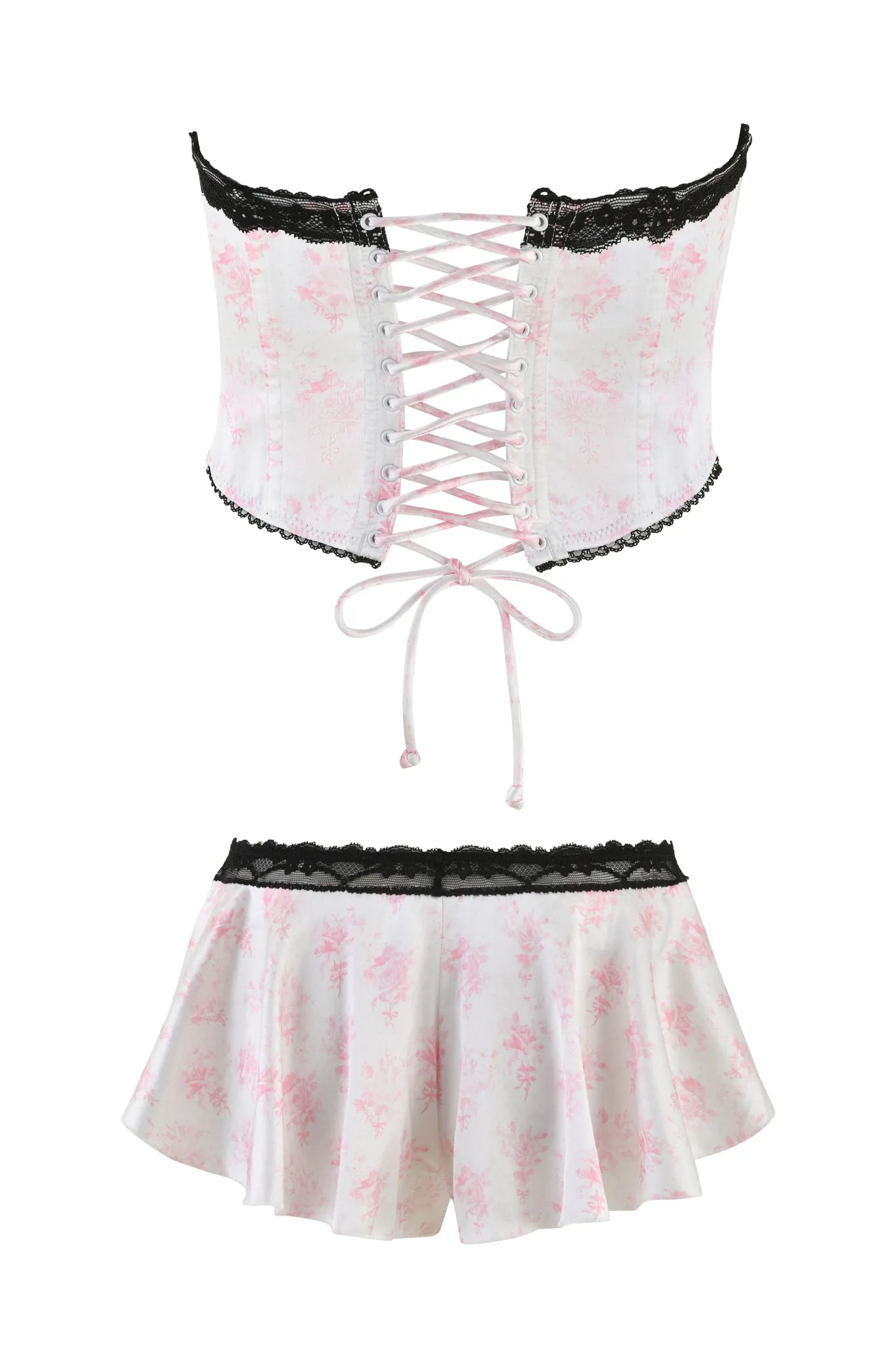 BRIDGET BUSTIER 2 PIECE SET - PINK : FLORAL