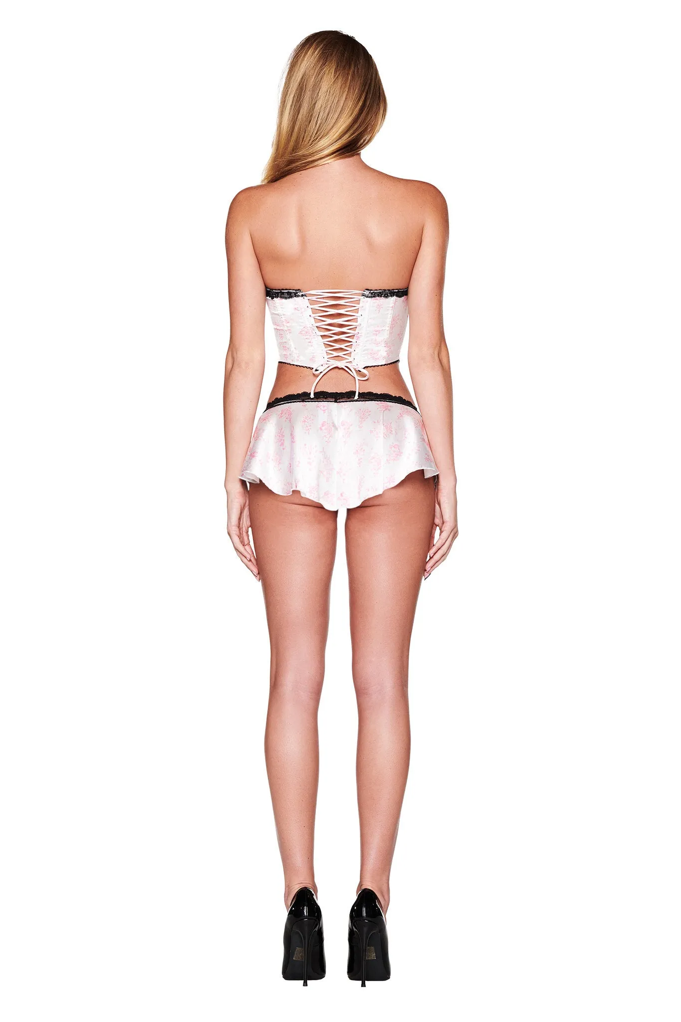 BRIDGET BUSTIER 2 PIECE SET - PINK : FLORAL