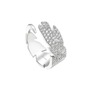 Bright Star Quill Silver Open Ring