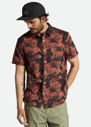 Brixton Men Charter Floral Print Shirt Black