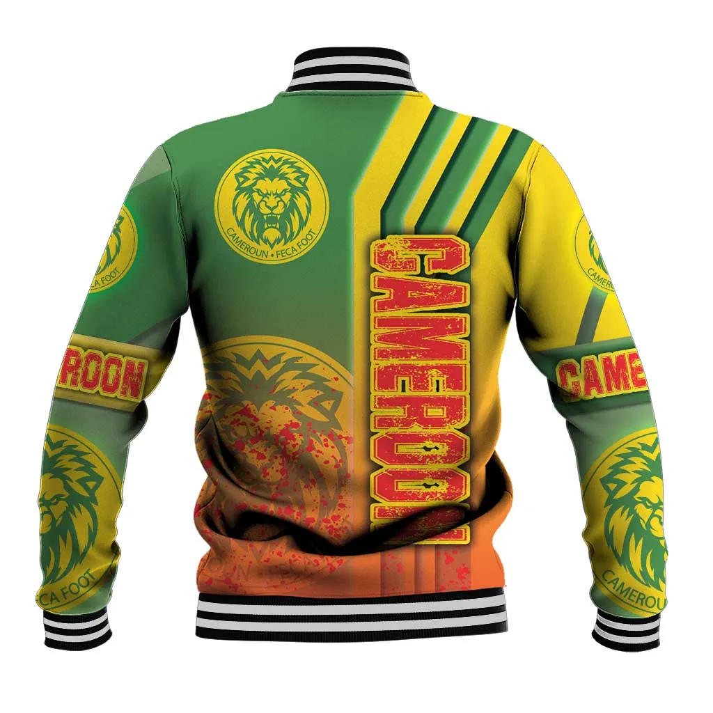 Cameroon Soccer Baseball Jacket Indomitable Lions Football - Road To Champion DT03