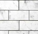 Carrara Bianco Polished 3x6 Subway Mosaic Tile (Sample)