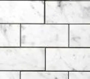 Carrara Bianco Polished 3x6 Subway Mosaic Tile (Sample)