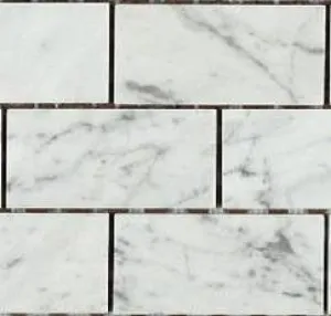 Carrara (Carrera) Bianco Polished 2x4" Mosaic Tile (SAMPLE)