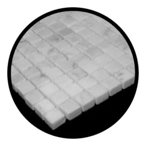 Carrara Marble Italian White Bianco Carrera 5/8x5/8 Mosaic Tile Polished