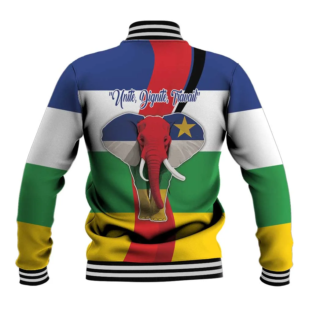 Central African Republic Republic Day 1958 Baseball Jacket Zo Kwe Zo - Flag Style LT18