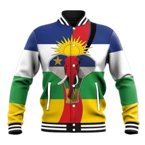 Central African Republic Republic Day 1958 Baseball Jacket Zo Kwe Zo - Flag Style LT18