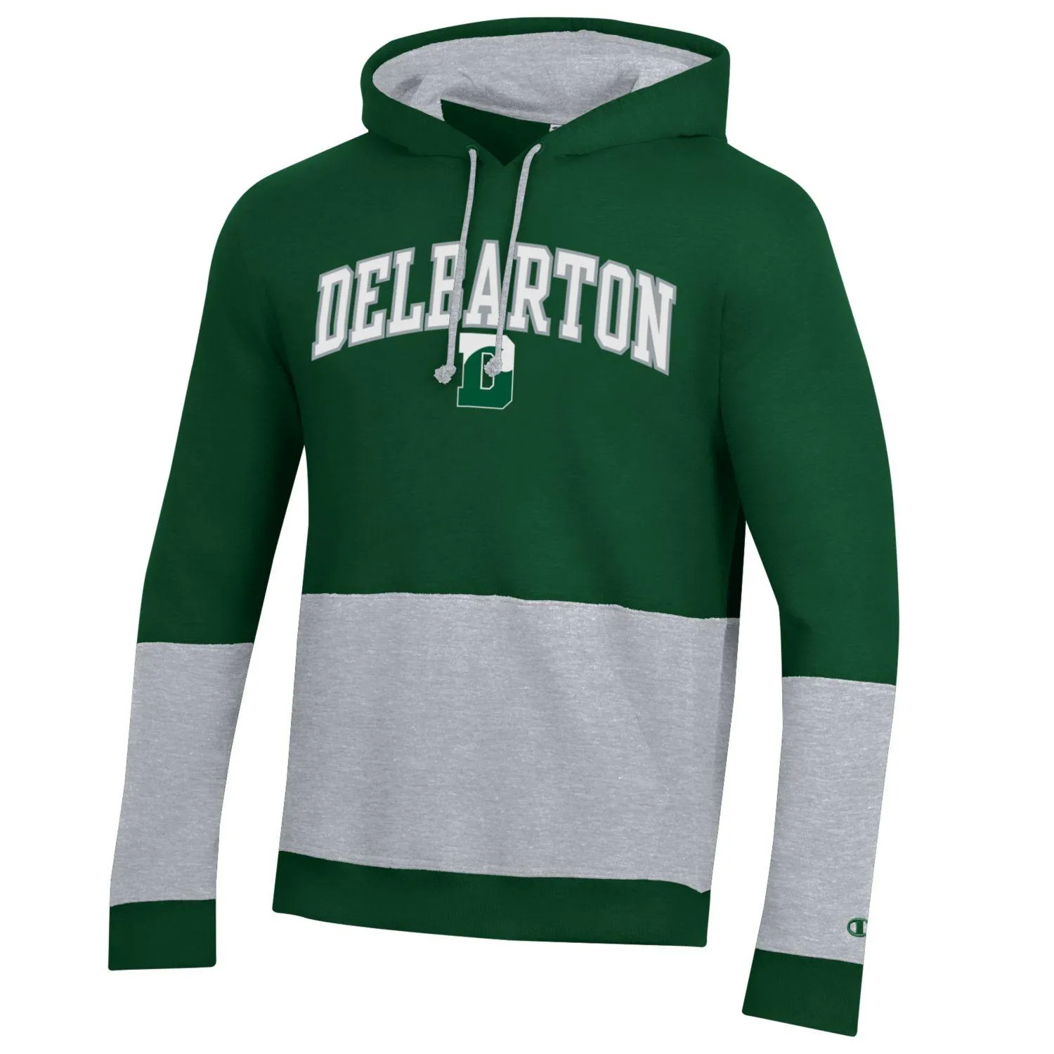 Champion Super Fan Stripe Hoodie - Dk Green/Grey