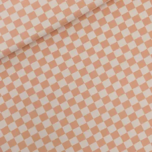 Checkers - French Terry - Peach Parfait