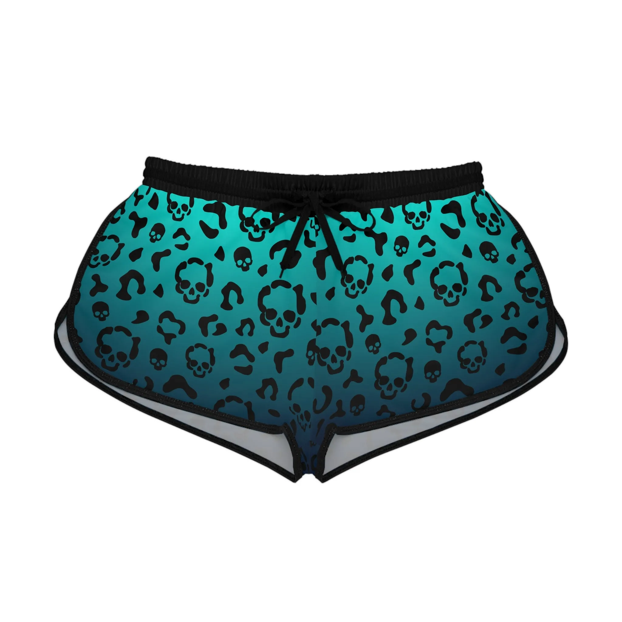 Cheetah Skull in Teal Relaxed Shorts