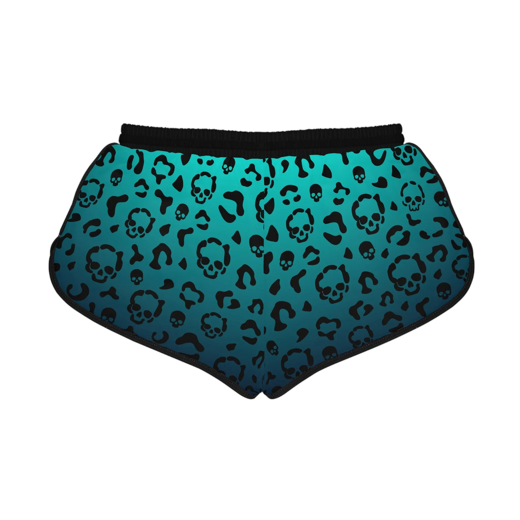 Cheetah Skull in Teal Relaxed Shorts